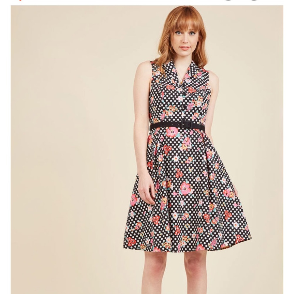 NWOT ModCloth midi button down shirt dress